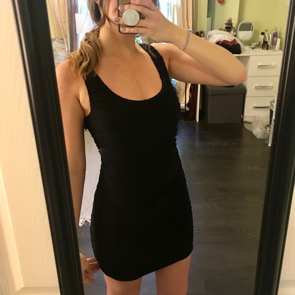Forever 21 XXI Black Midi Dress